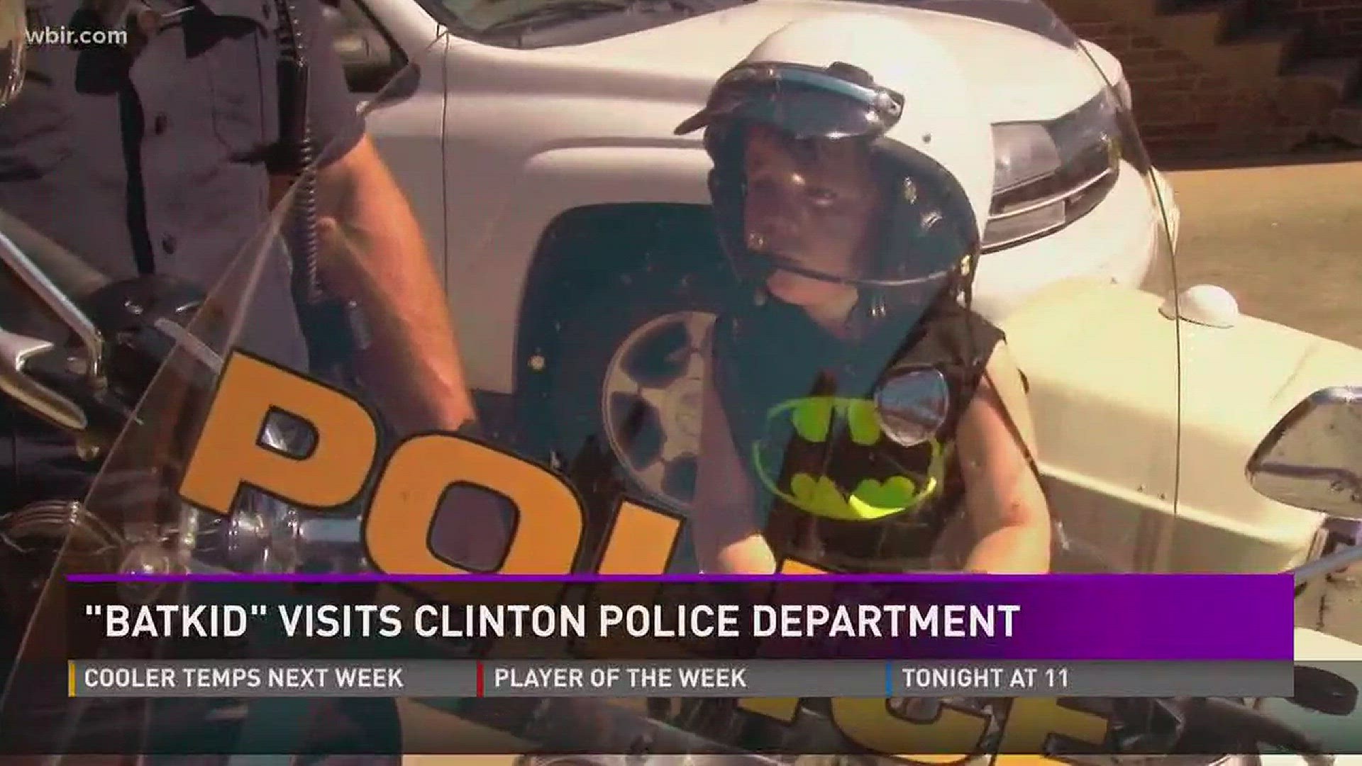 Oct. 5, 2017: 4-year-old Joshua Collins - Batkid - made a visit to the Clinton Police Department.
