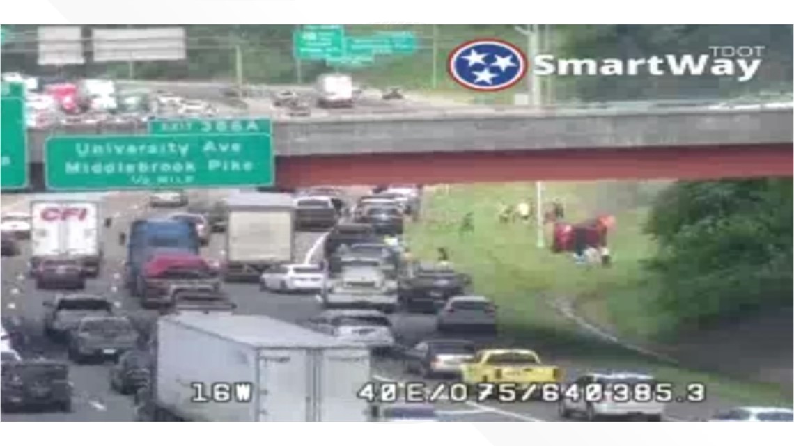 KPD: Driver taken to hospital after single-car crash on I-40 under ...
