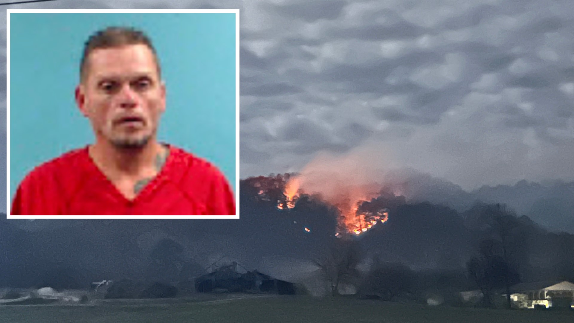 RCSO said the man was taken into custody Monday night. He was wanted for starting several fires in the woods before the wildfire grew to 100 acres.