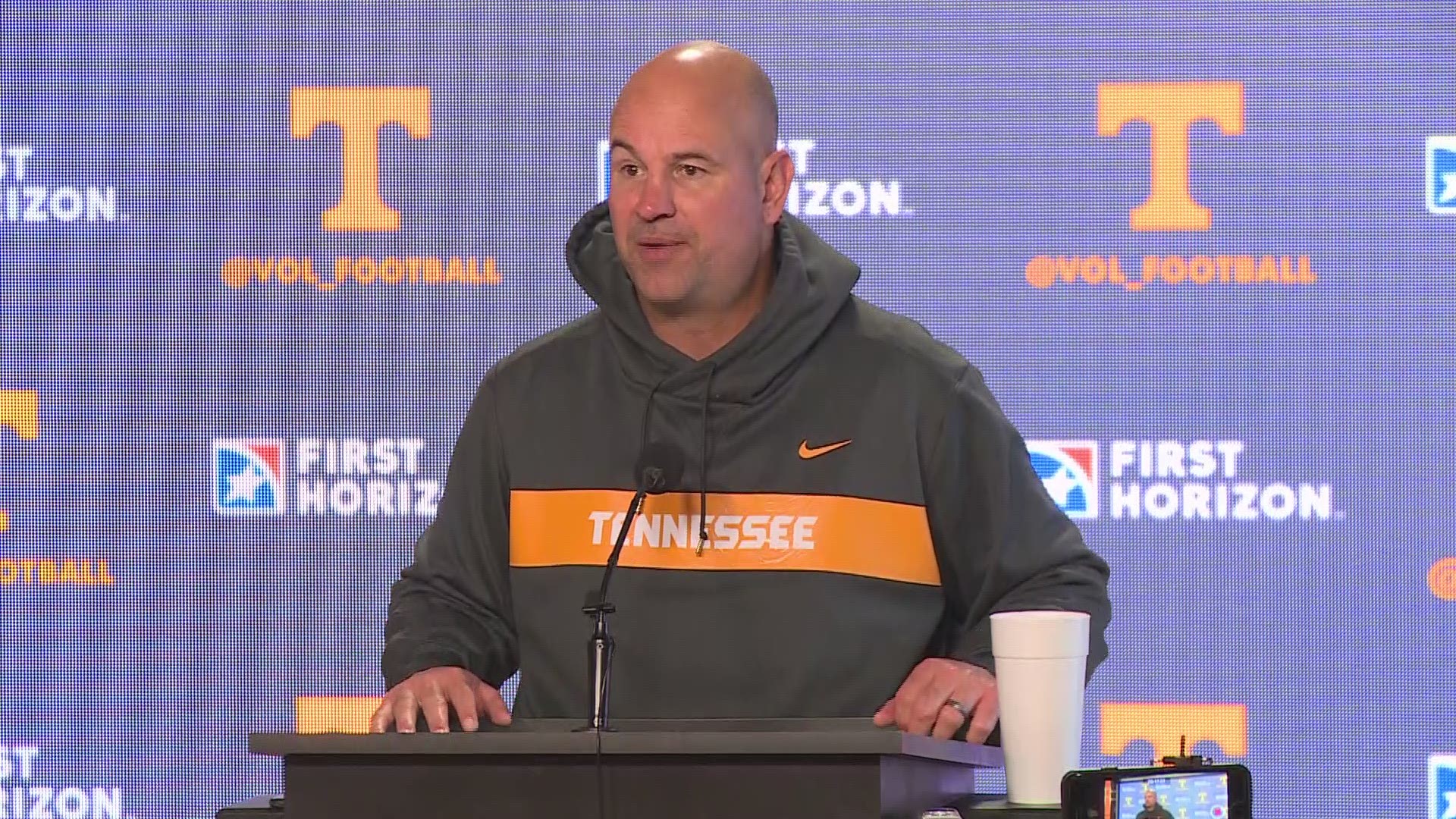 Tennessee has three quarterbacks that have been playing at similar levels recently and Pruitt jokes that the Vols might just rotate them on every play.