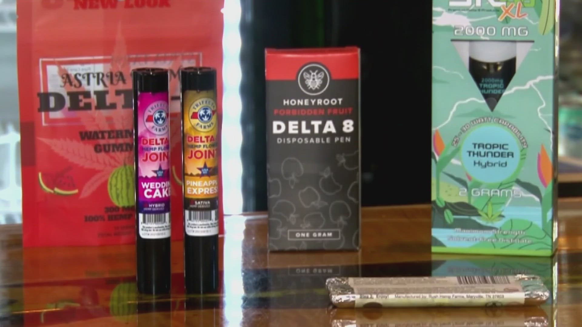 The Tennessee Poison Center said it's seeing a rise in medical calls about delta-8 products.