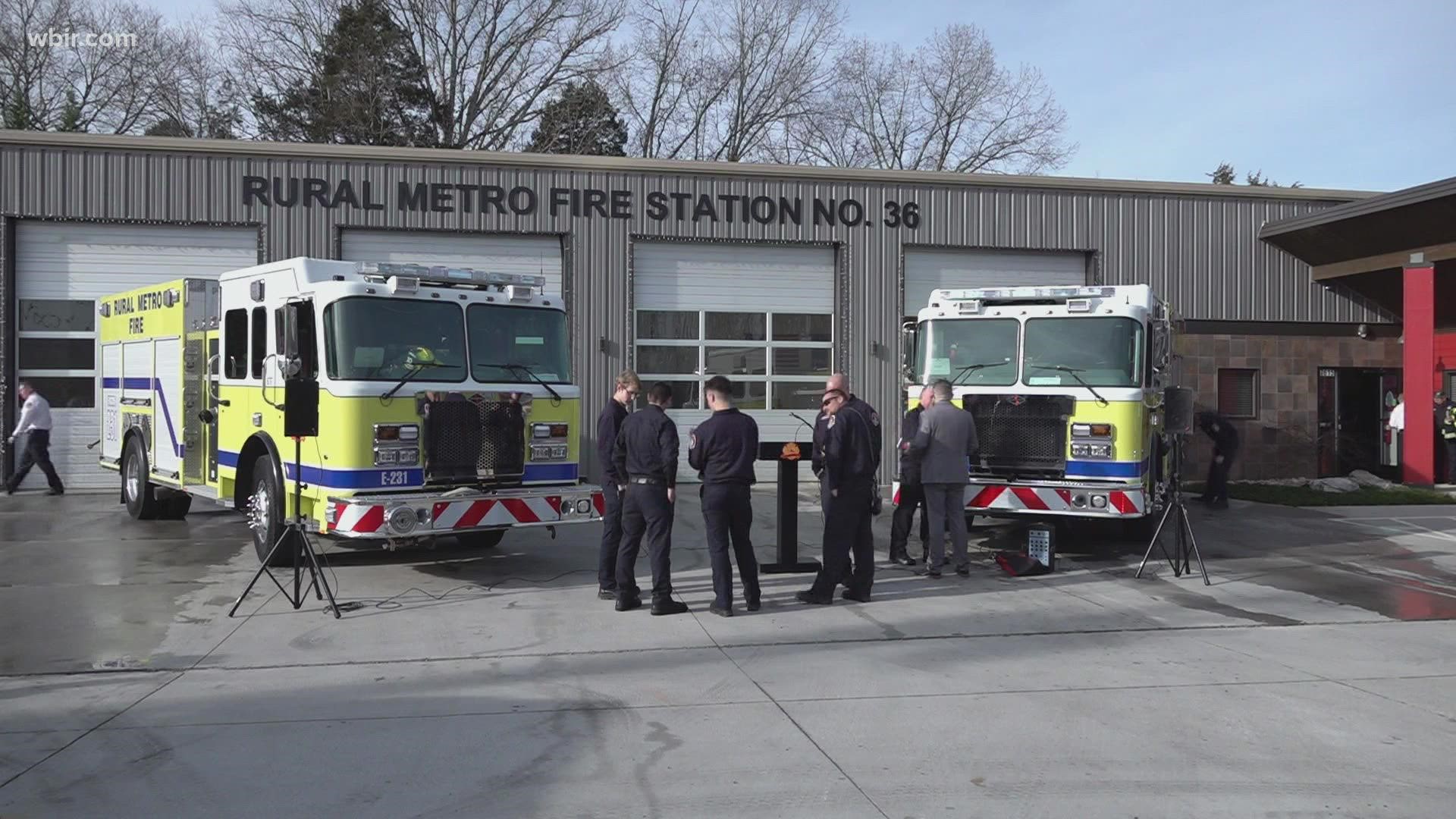 Rural Metro says the trucks were paid for by private subscriptions and they'll offer new technology to firefighters.