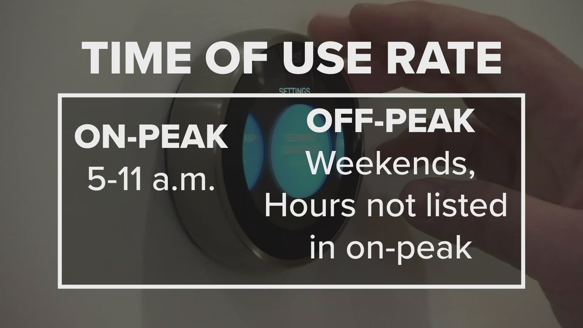 Energy used during peak hours, between 5am and 11am during the winter, has a higher rate. 
Energy used during off-peak hours costs you less.