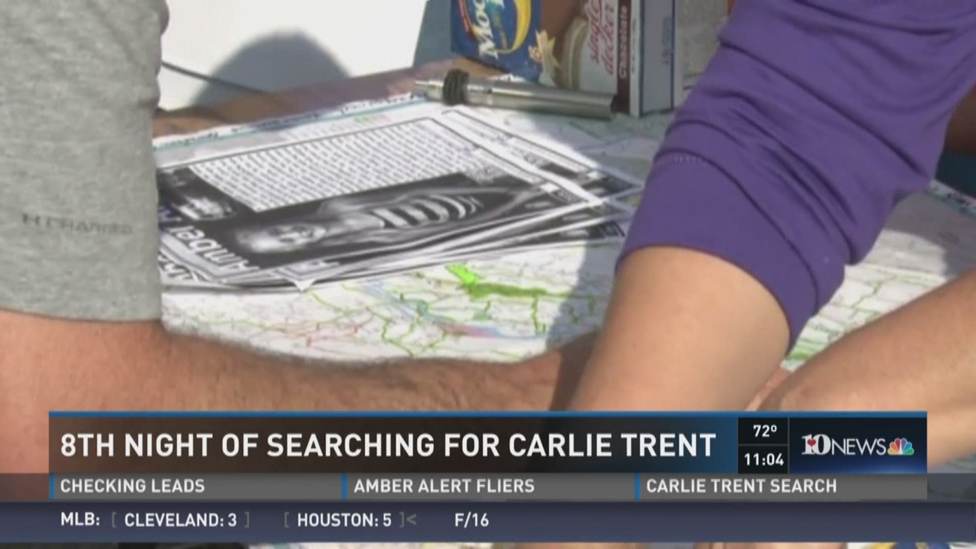 10News anchor Kendall Morris speaks with the cashier who last saw Gary Simpson and Carlie Trent, and volunteers continue their search for the missing 9-year-old.