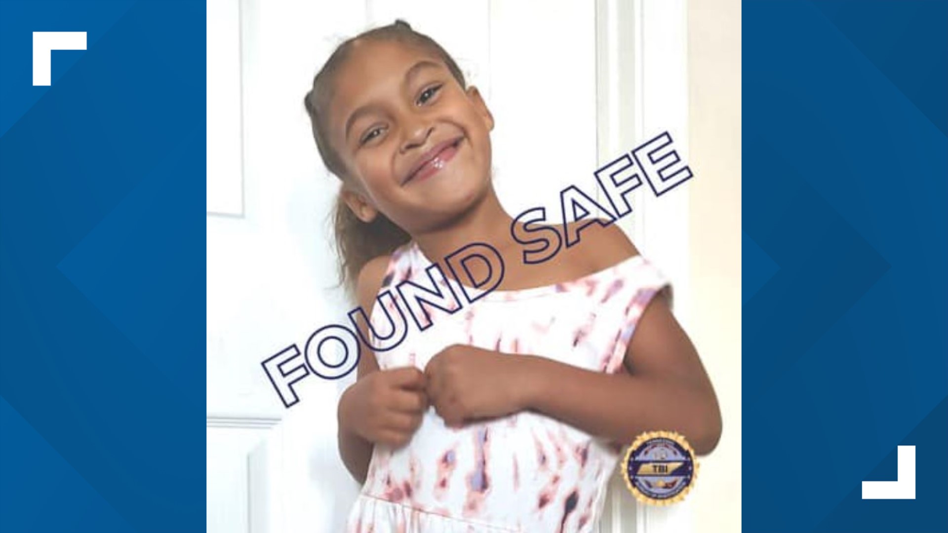 7-year-old Iris Crum was found safe in Texas after her non-custodial mother took her, according to the Tennessee Bureau of Investigation.