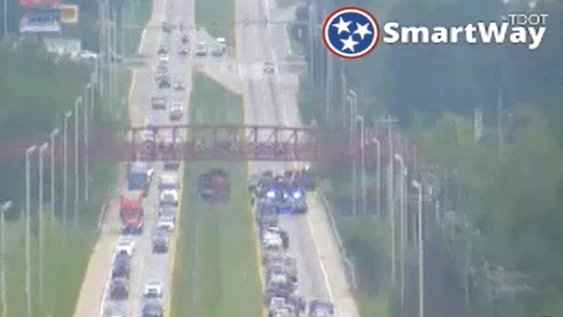 Emergency vehicles briefly block Southbound Alcoa Hwy. south of airport ...