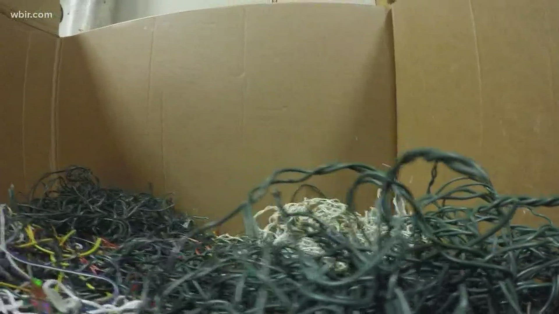 There are several locations around Knox County you can donate old or broken Christmas lights to be recycled.
