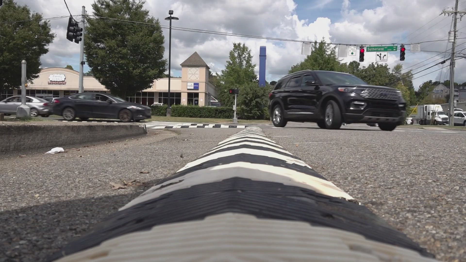 The city installed "centerline hardening," as well as rubber curbing and curb bulb-out measures to help protect pedestrians.