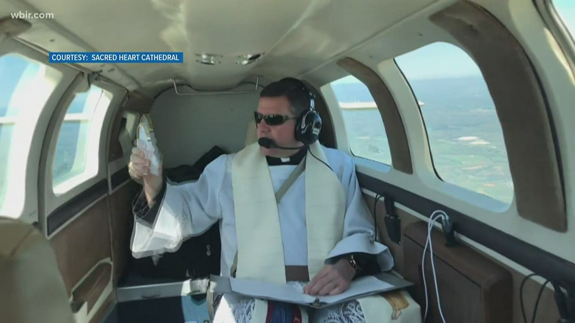 Father David and Father Arthur with Sacred Heart Cathedral in Knoxville took flight this morning.