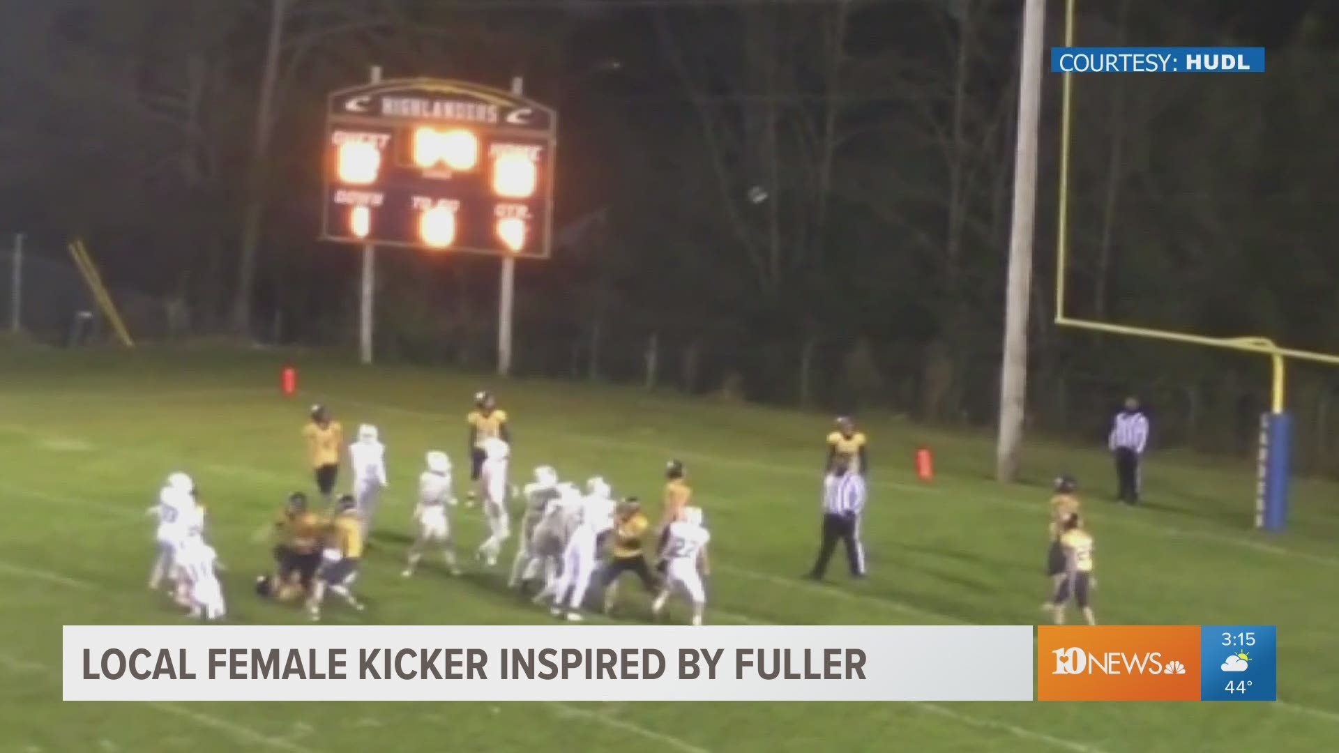 Local female kicker inspired by Fuller