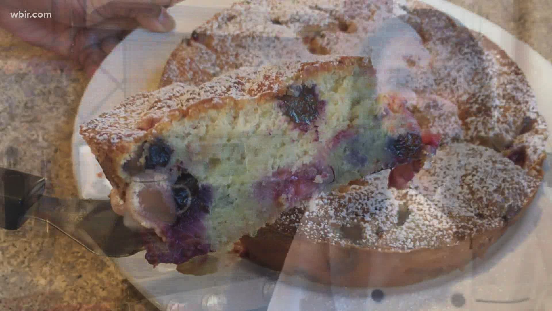 Jes Thomas makes a delicious cake using fresh berries. Follow Jes on Instagram (@jessoulfood). Aug. 7, 2020-4pm.
