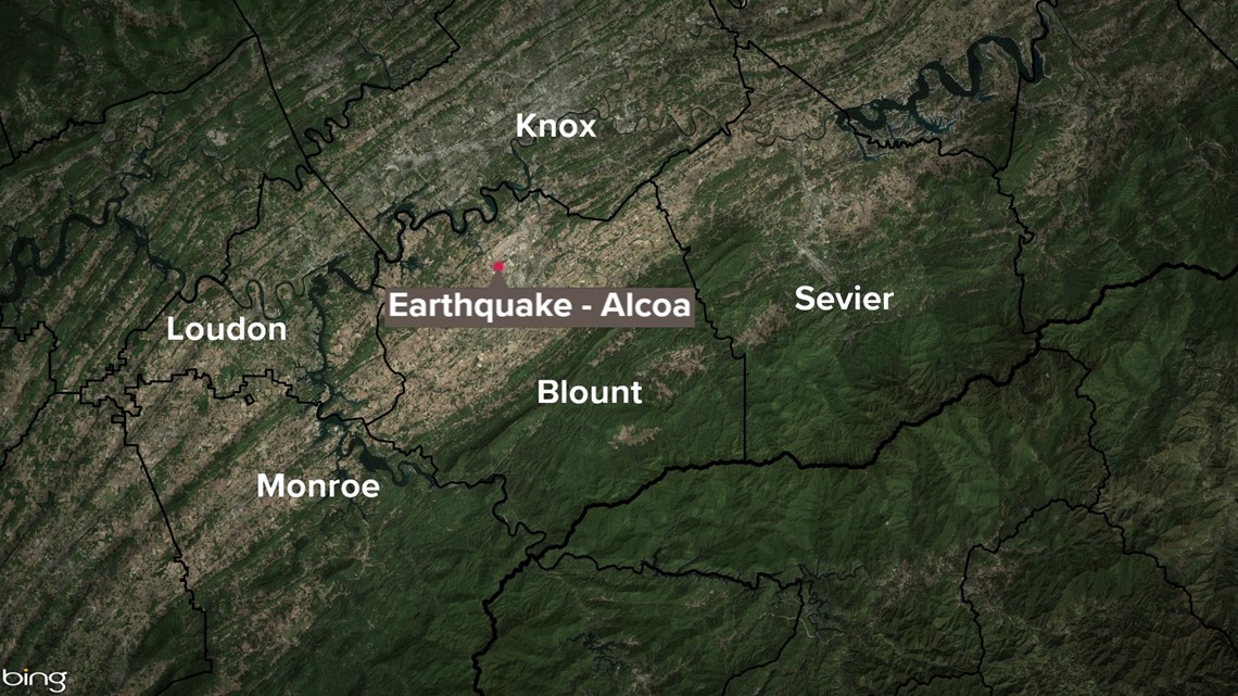 USGS: Small earthquake around Alcoa early Sunday evening – WBIR.com