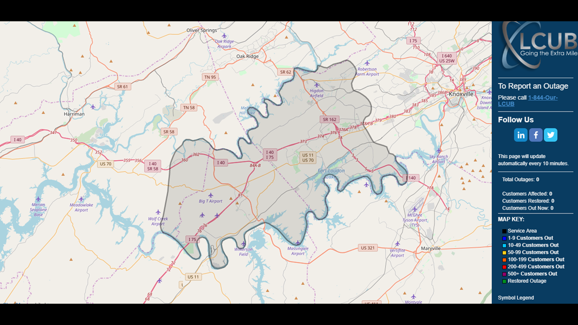 Power Outage West Knoxville Lcub Update Today