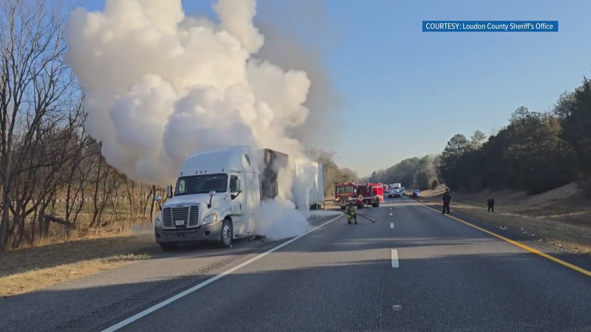 Loudon County semi-truck fire | wbir.com