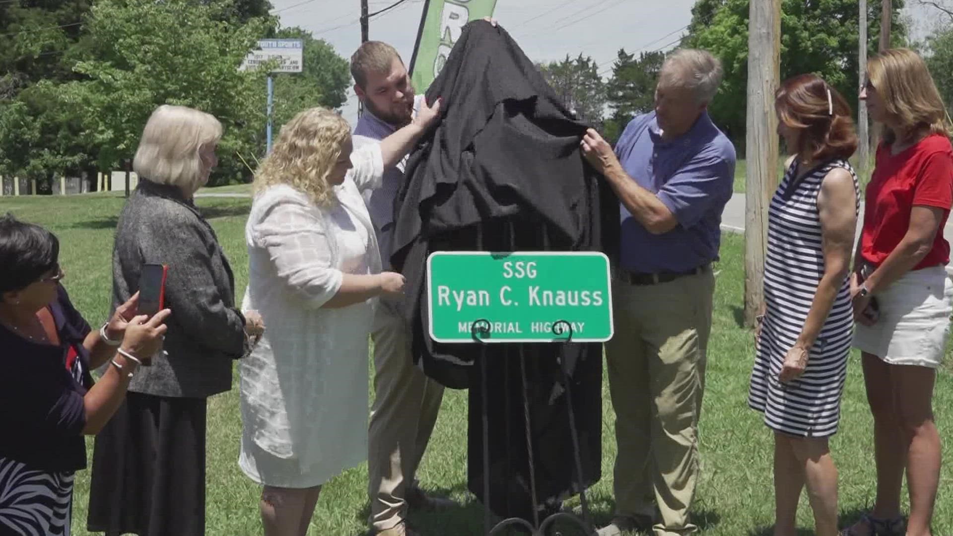 Part of Tazewell Pike and Emory Road in Corryton will now be known as the Ryan C. Knauss Memorial Highway.