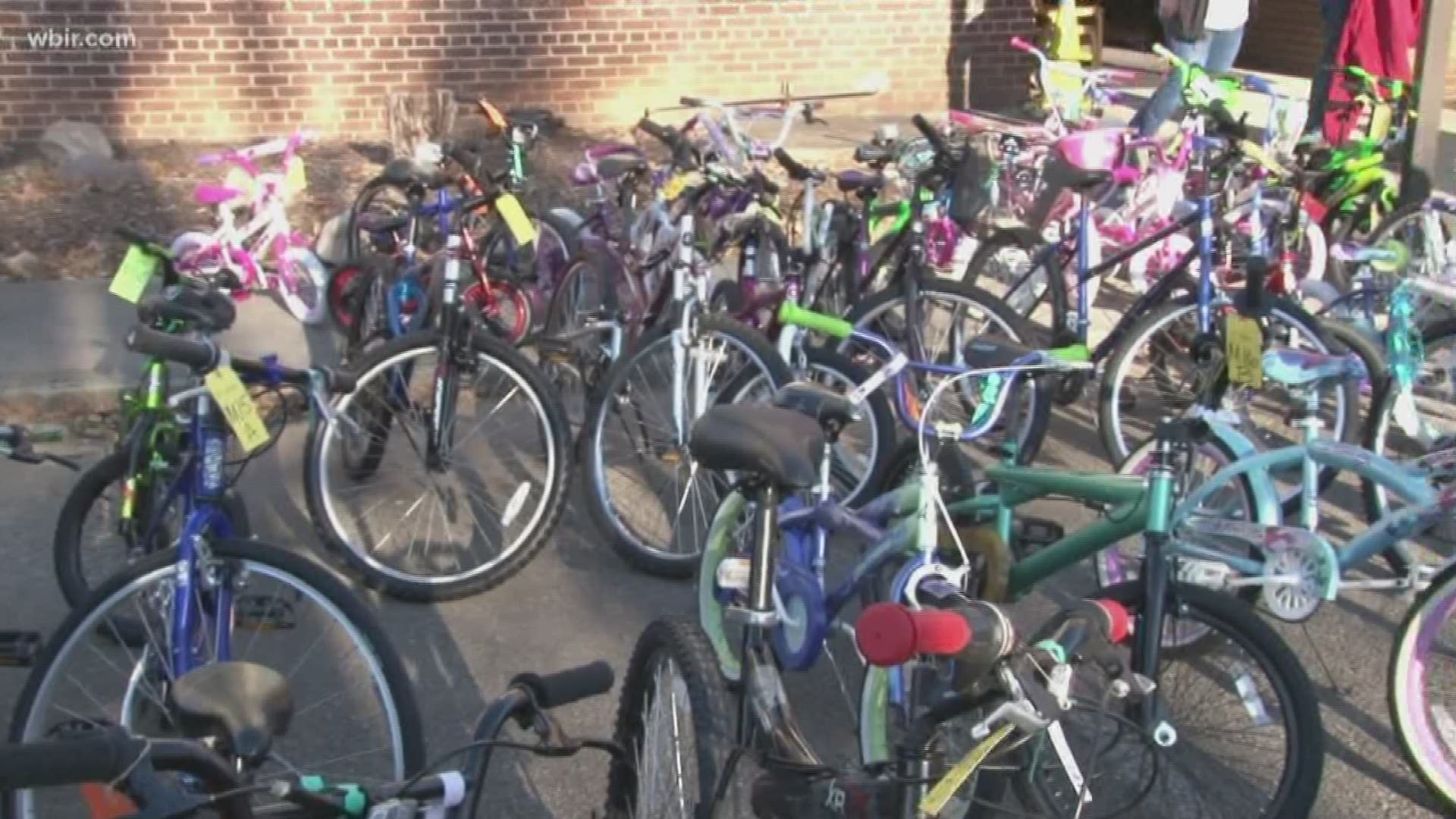 There were 102 children who asked for a bicycle through the Angel Tree Program. They're all getting one.