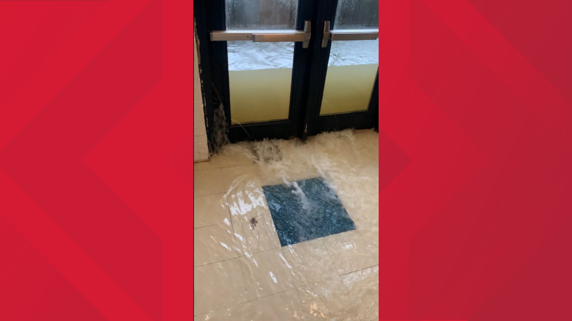 Four classrooms were damaged after flooding hit the school. Credit: JCS