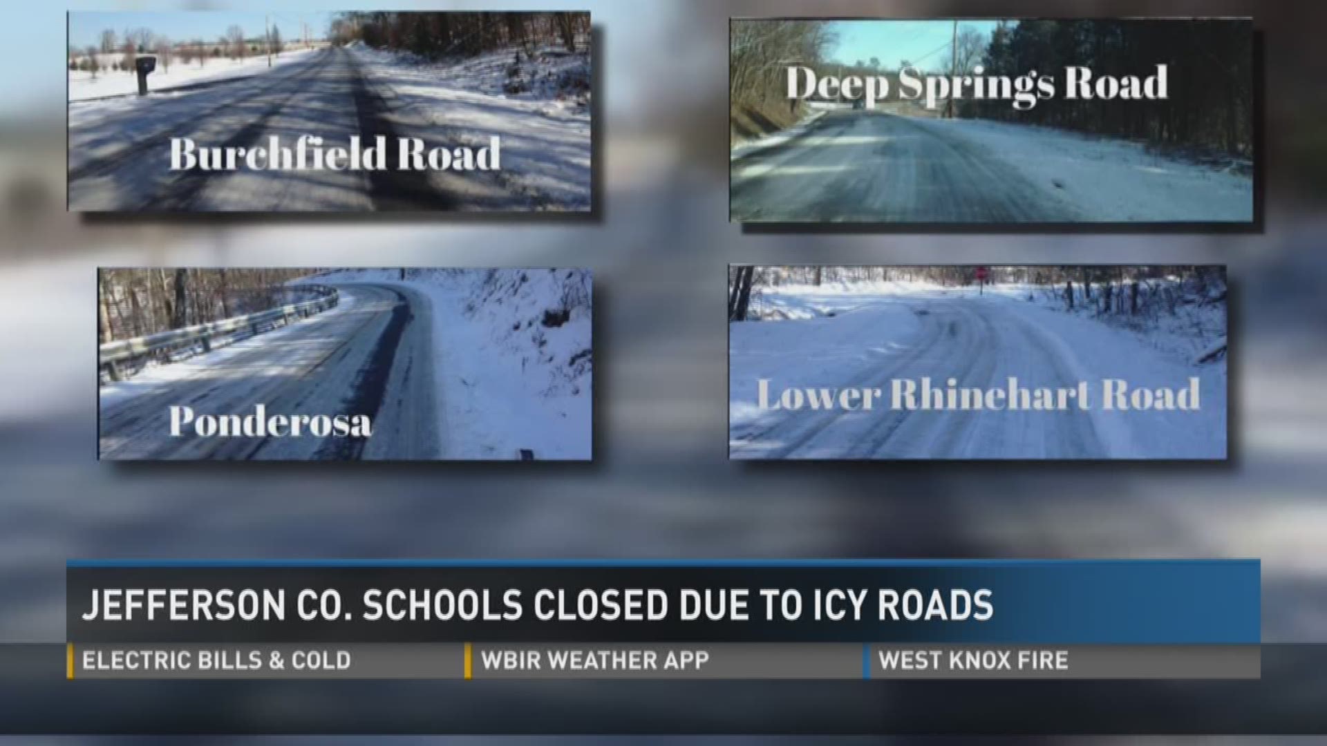 Jan. 9, 2017: Jefferson County is one of several school districts that decided to close school again Tuesday due to icy roads.