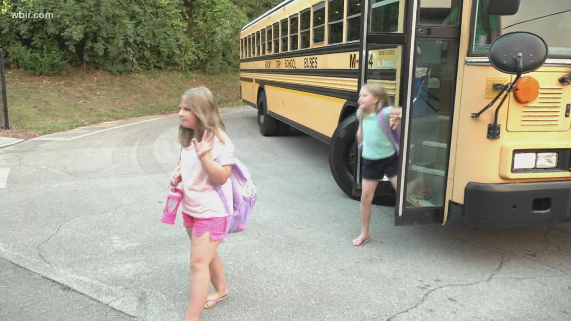 Some Maryville students returned to school in person today.