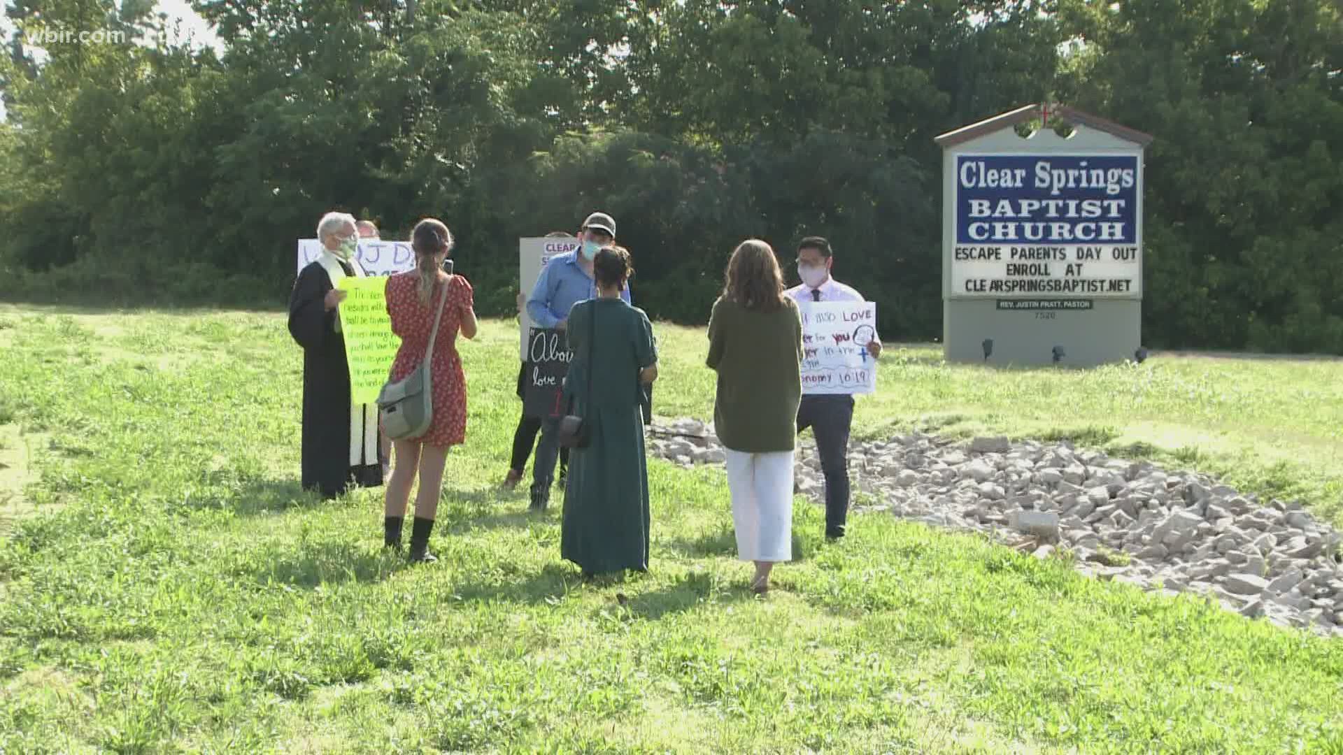 Three dozen people want the Knox County Sheriff to stop working with federal immigration police so much. They protested outside his church Sunday morning.