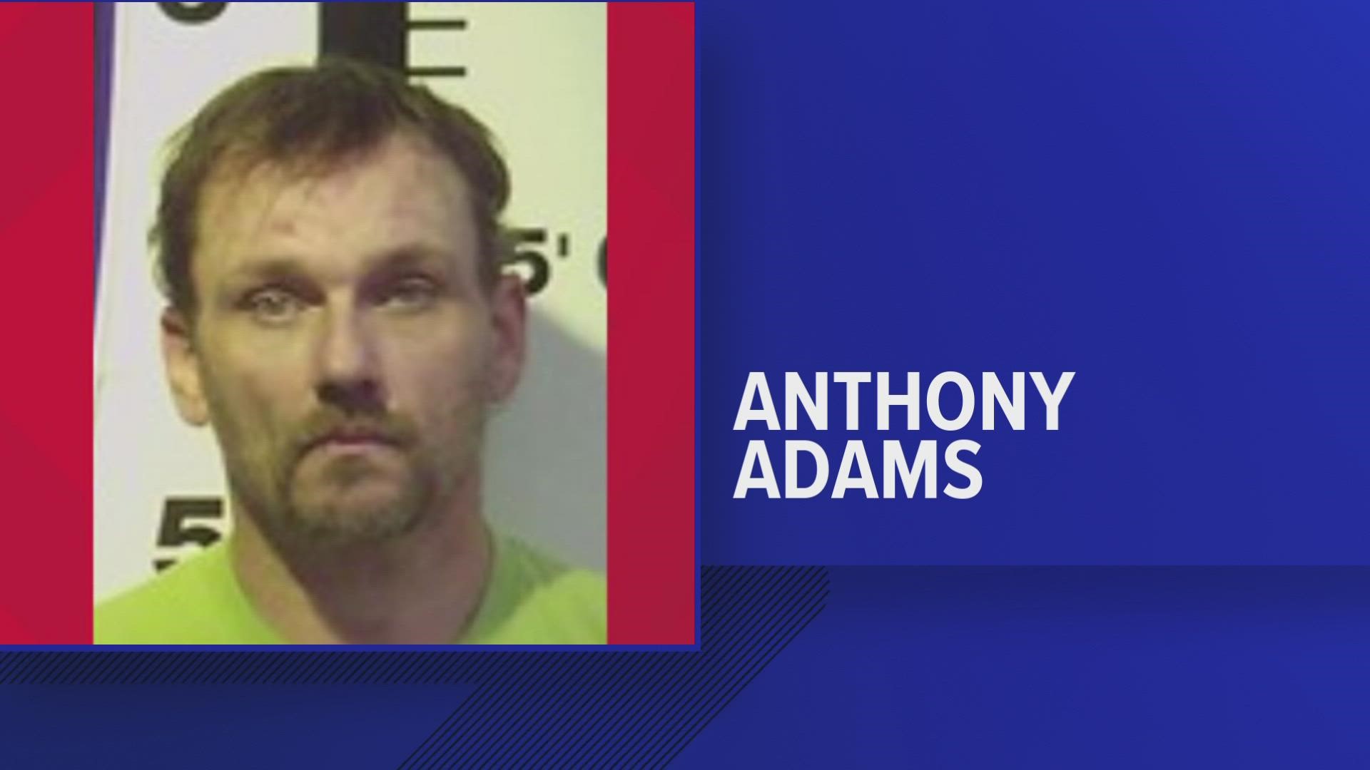 The father of the child, Anthony Adams, was arrested and charged for illegally owning a gun and possession methamphetamine.