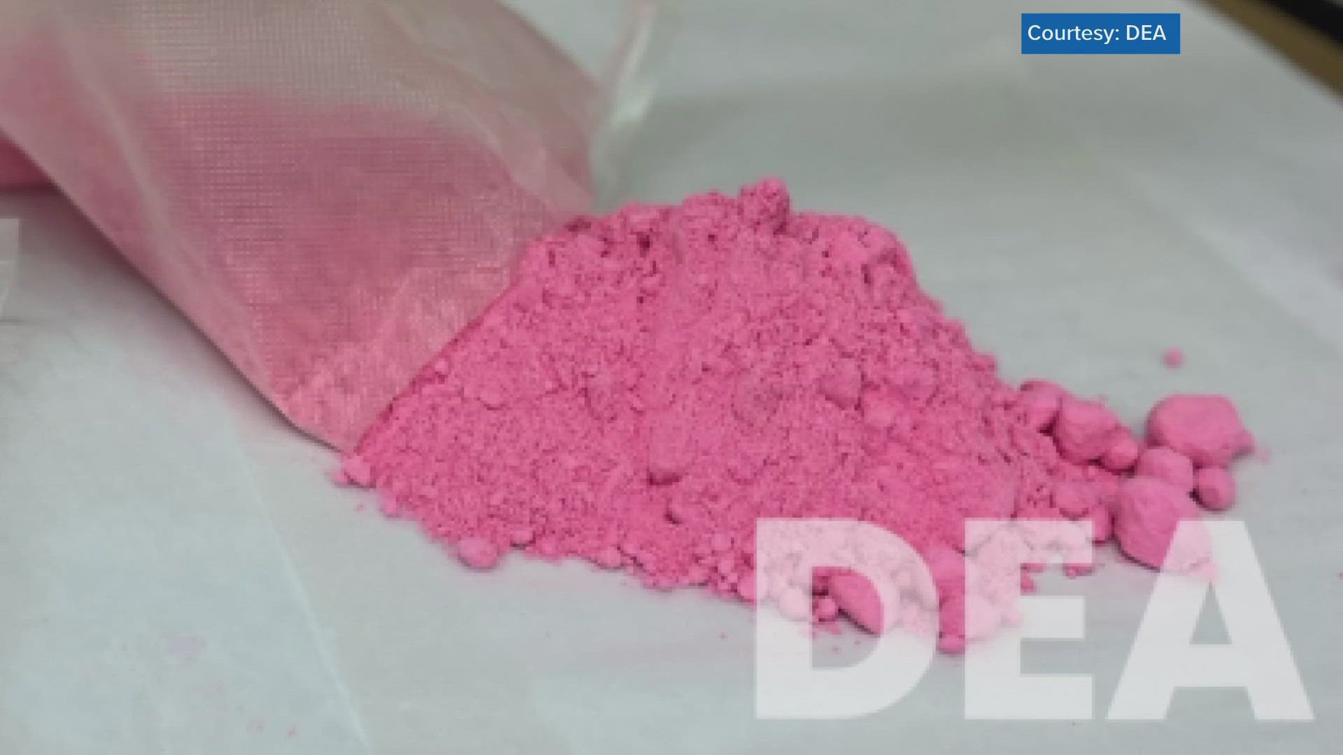 The Knoxville Police Department said pink is the most common kind of dye law enforcement has seen applied to illegal drugs.