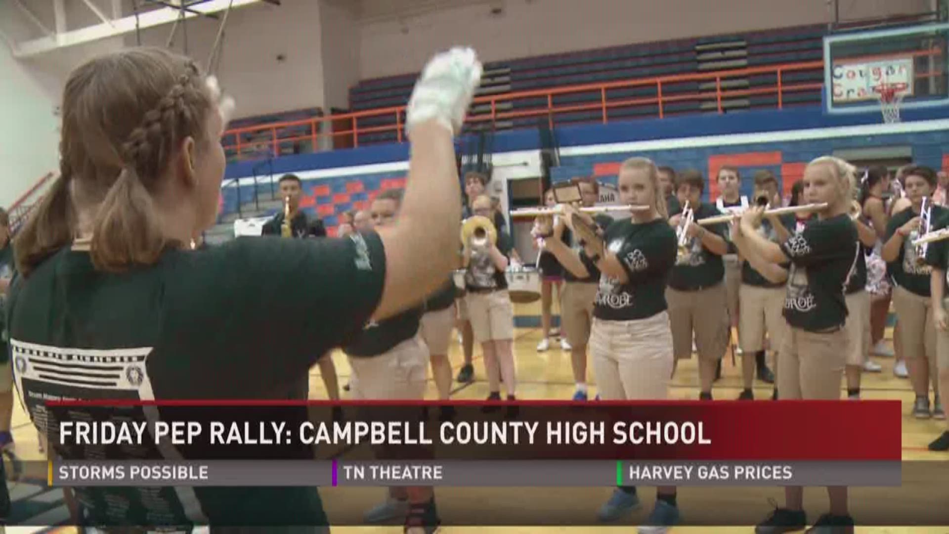 Campbell County High School brings the spirit ahead of their game against Oak Ridge.
