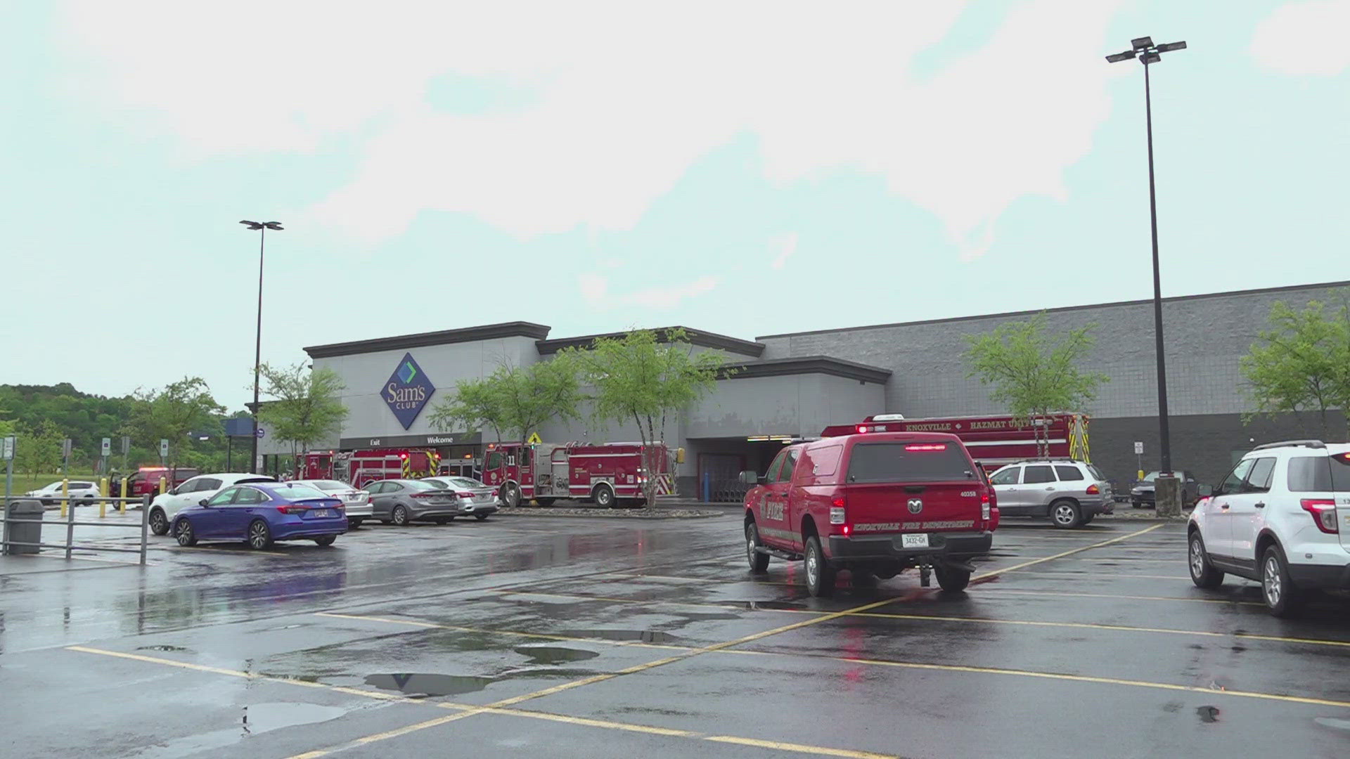 The Knoxville Fire Department said the leak was HVAC-related.