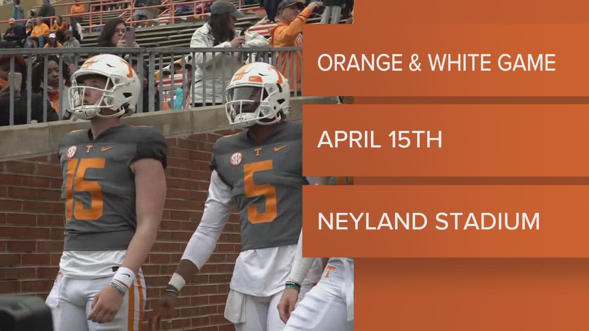 Vol Football announced on Twitter this year's Orange and White game is set for April 15.