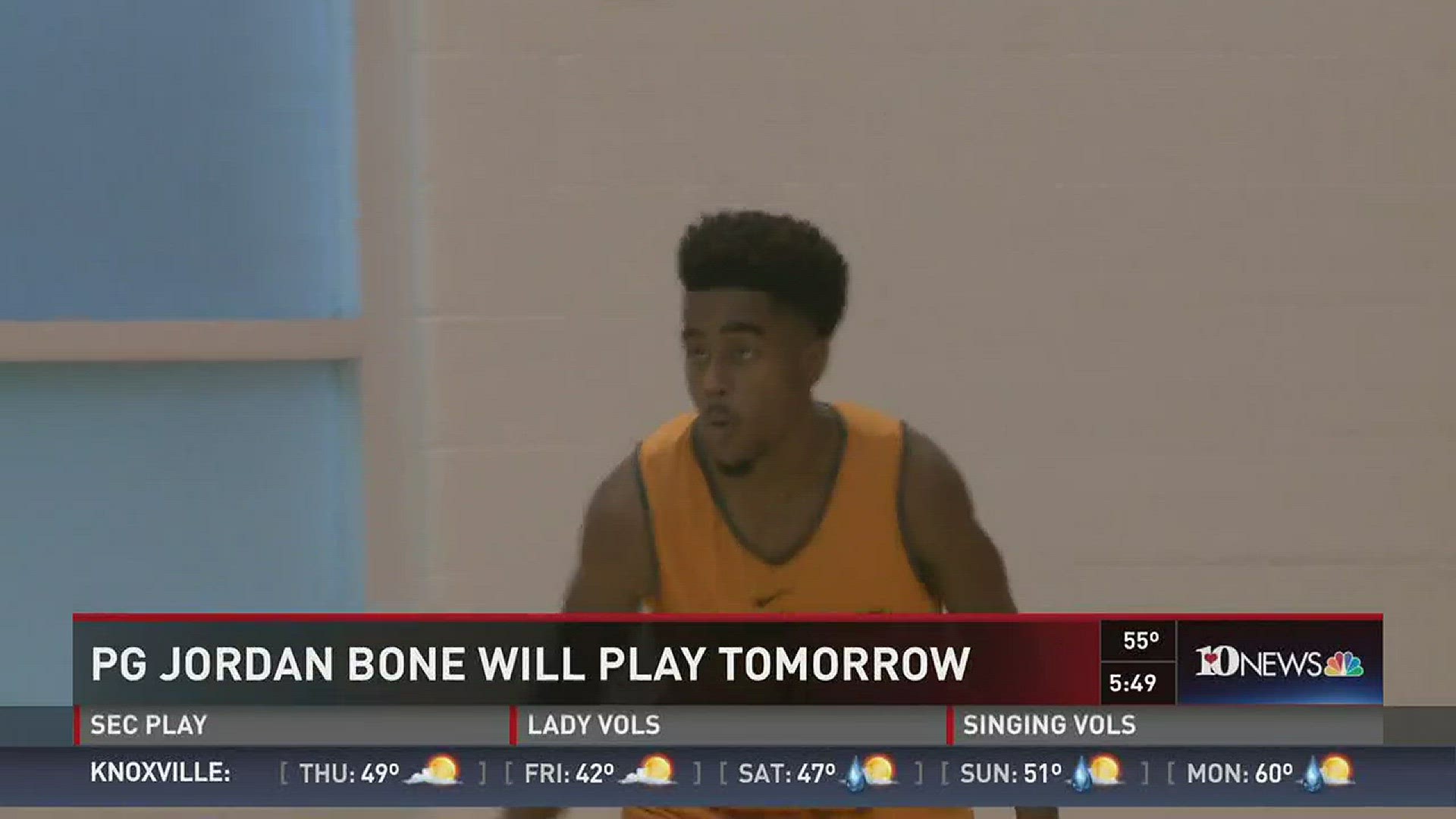 Coach Rick Barnes says point guard Jordan Bone will be active and play against the Aggies in the Vols' SEC opener.