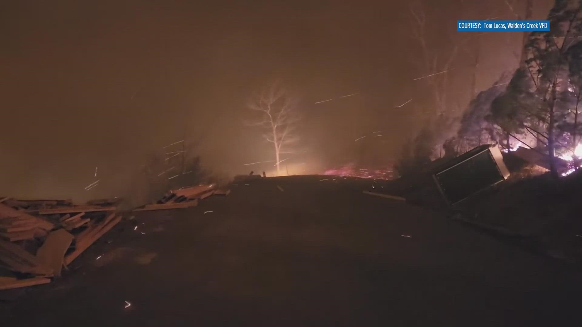 This video was taken Wednesday night on Walden's Ridge by Tom Lucas with the Walden's Creek Volunteer Fire Department.