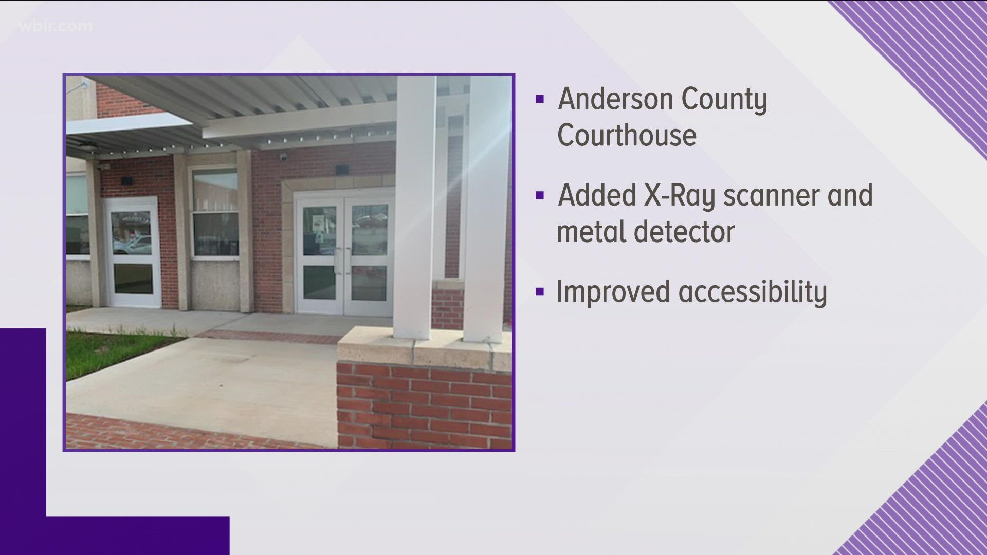 New security at the Anderson County courthouse means there will be only one entrance to the building.