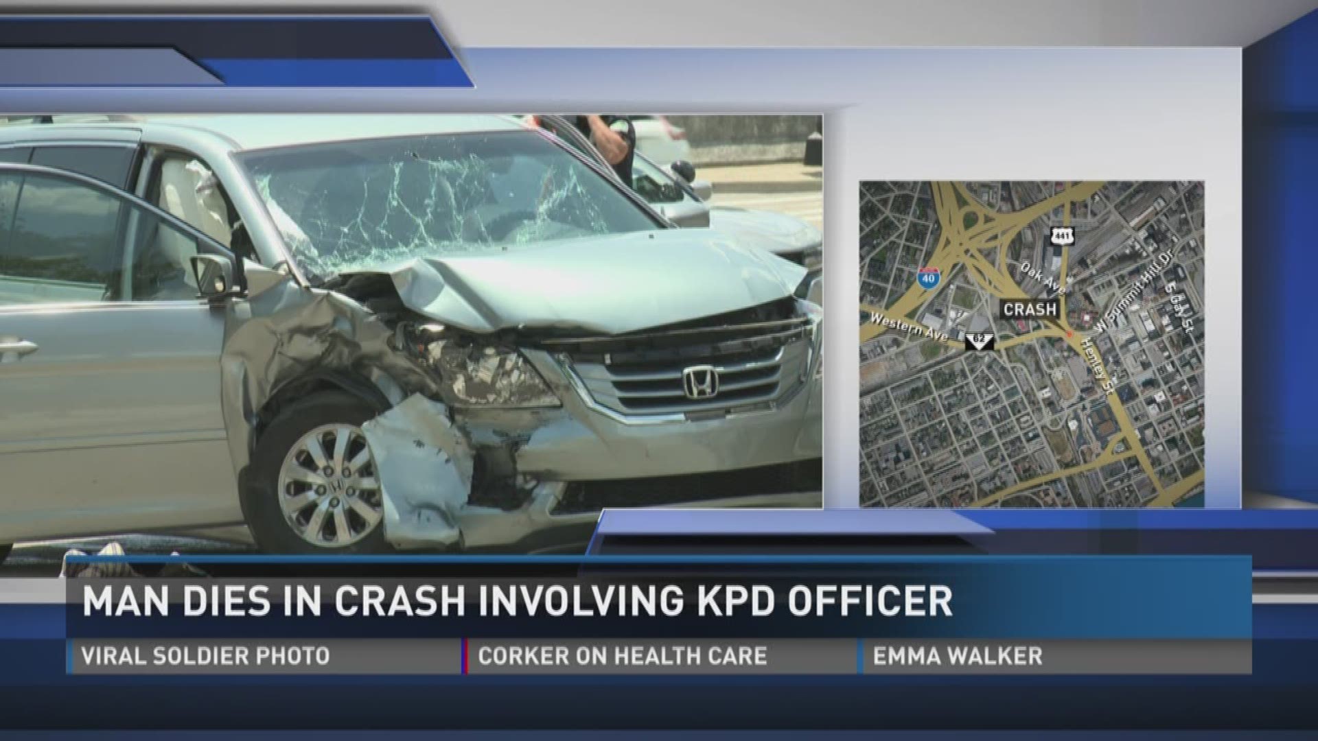 The Knoxville Police Department has said the driver involved in the crash with an officer has died.