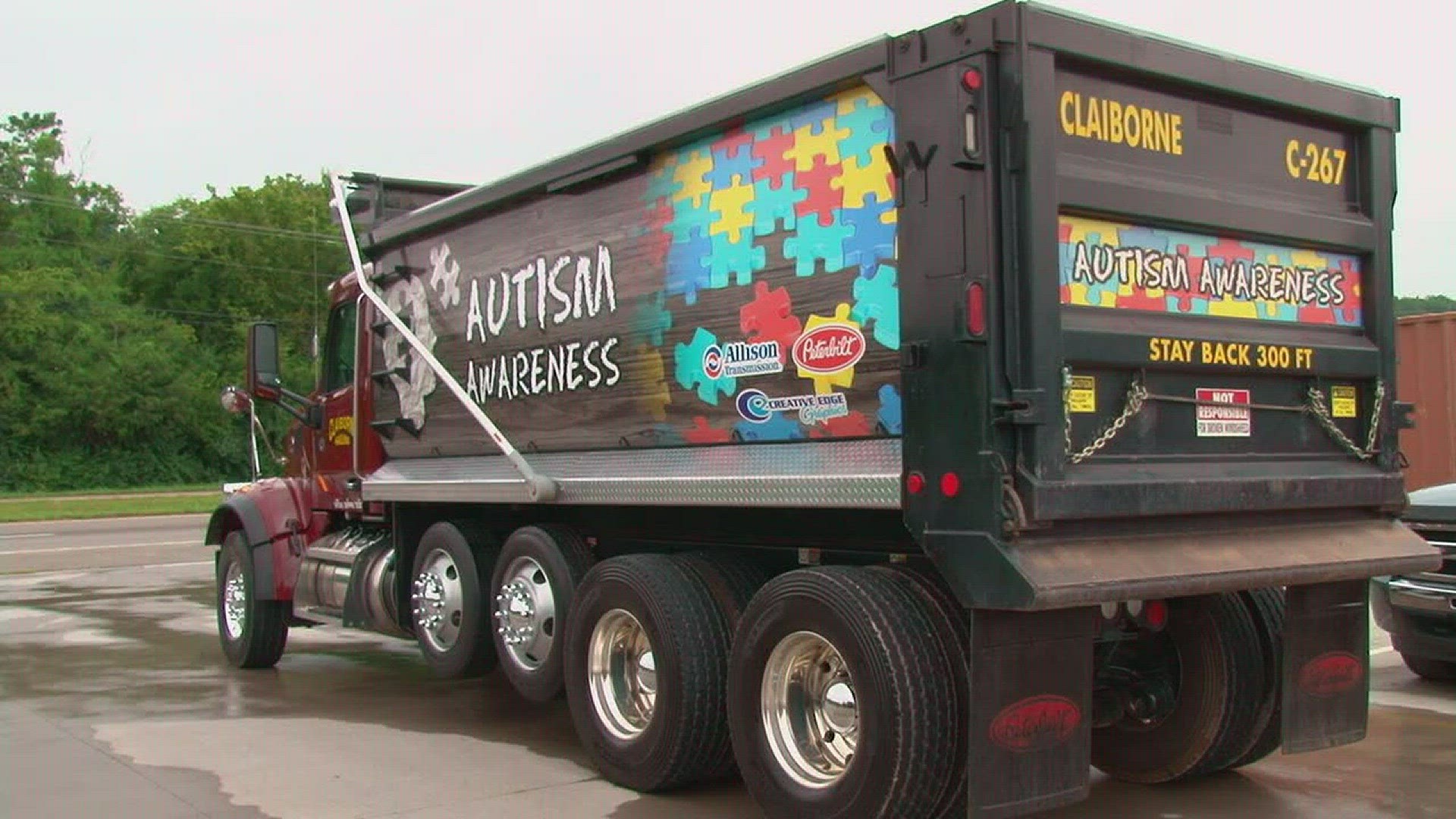 Family business promotes Autism awareness on its dump trucks. http://www.claibornehauling.com/ Live at Five at Four 8-15-17