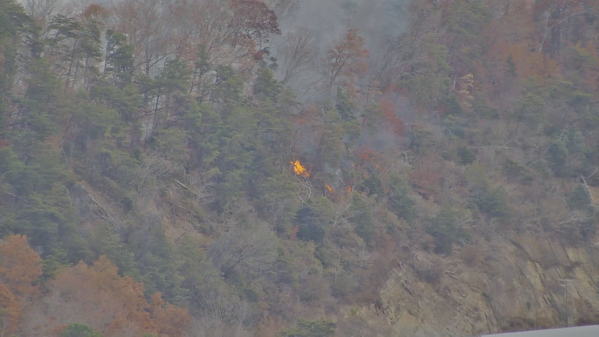 Knoxville Fire officials say one person has been arrested in connection with the incident. It's about two acres on the ridge behind Lynnhurst Cemetery.