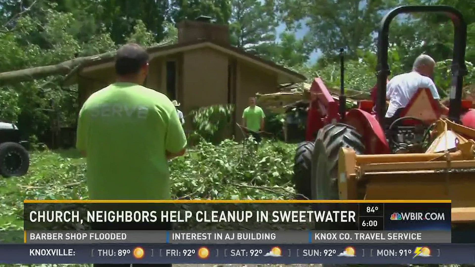 A Sweetwater church turned out in force Wednesday to help community members who suffered damage from Tuesday's high winds. July 15, 2015