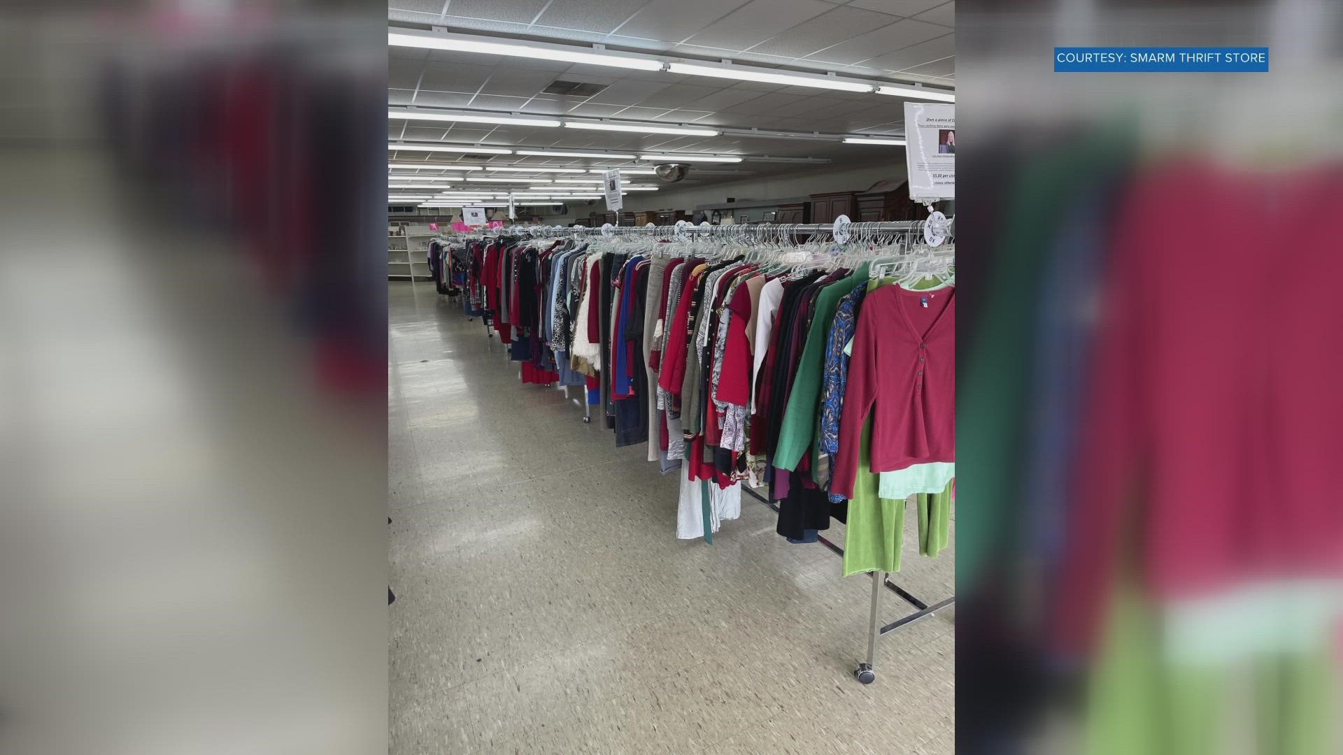 SMARM thrift store in Sevierville is selling clothing, household items, and furniture used to film Dolly Parton's Mountain Magic Christmas movie.