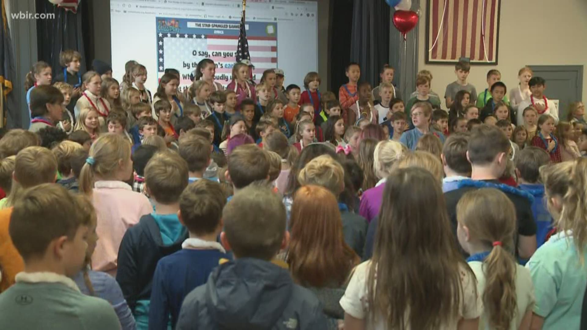 This afternoon, kids at Sequoyah Elementary held an event ahead of Veterans Day on Monday.