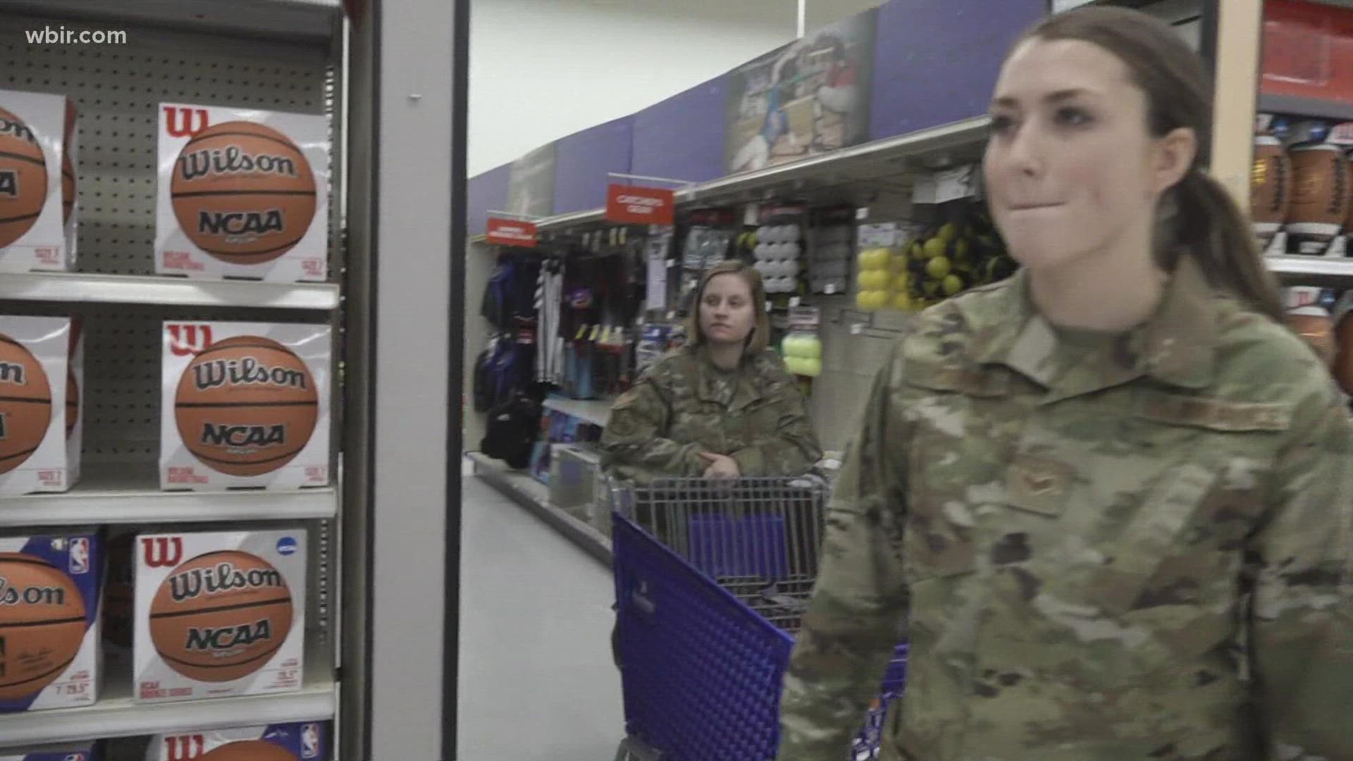 Members from the Air National Guard based at McGhee Tyson Air Base took children on a very special shopping trip Sunday.