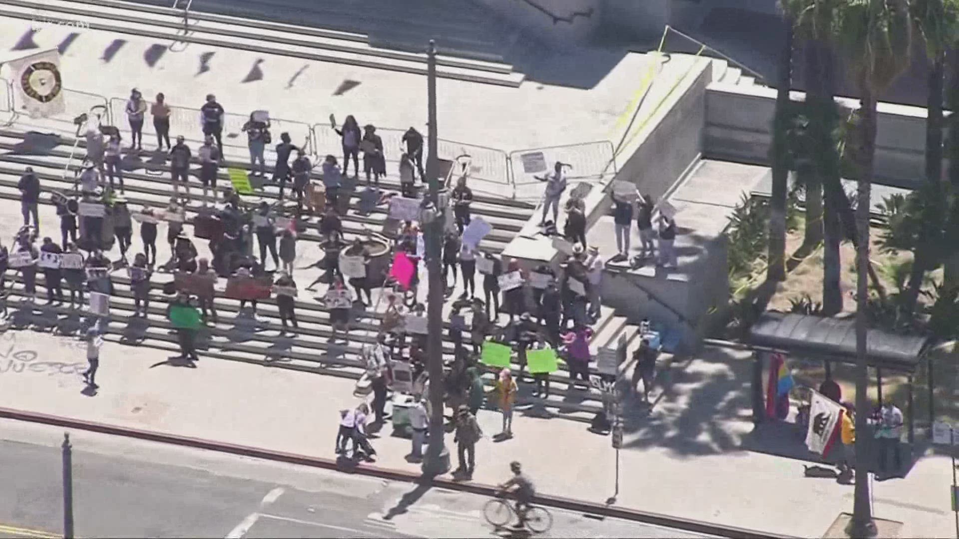 There were demonstrations all over the Los Angeles area, and across the world.