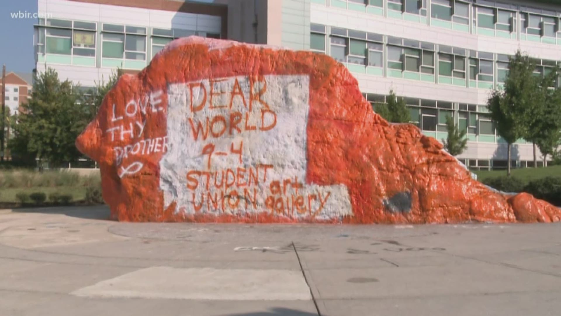 Some UT students said the school isn't doing enough to combat hate speech painted on The Rock.