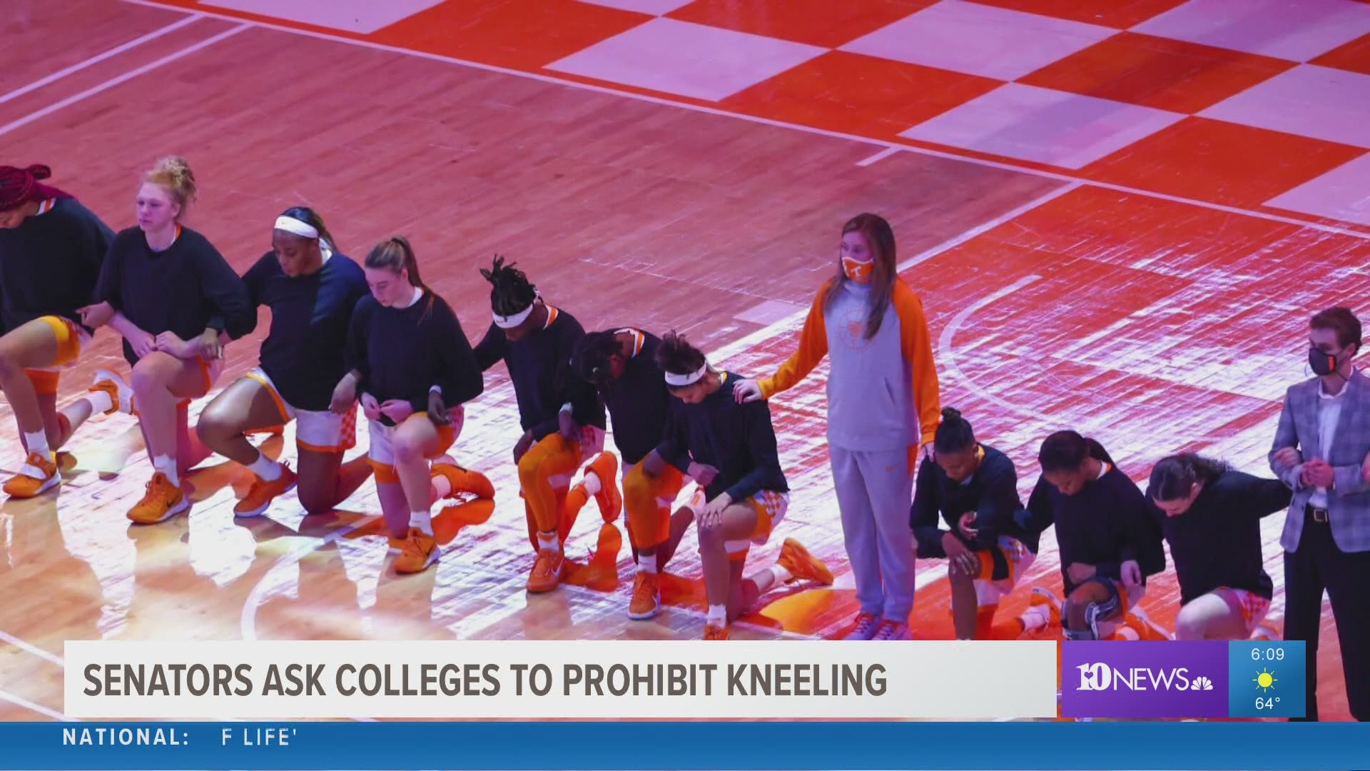 More than 2 dozen Republican state senators are asking public colleges in the state to prohibit athletes from taking a knee during the National Anthem.