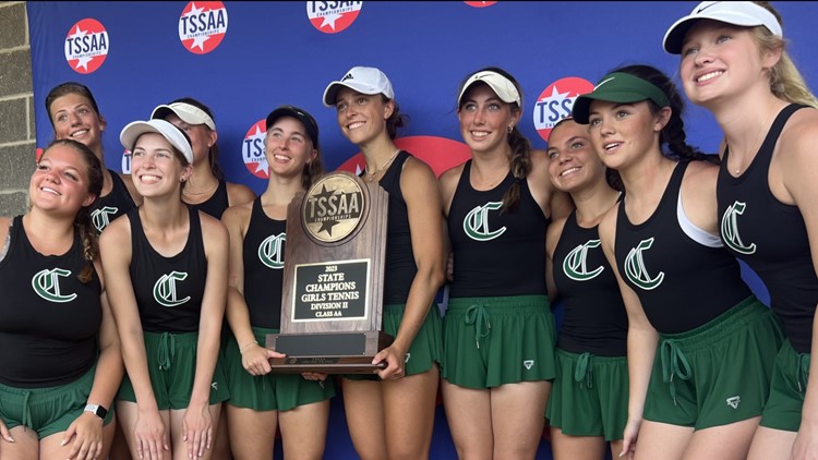 Knoxville Catholic girls' tennis wins third straight state championship