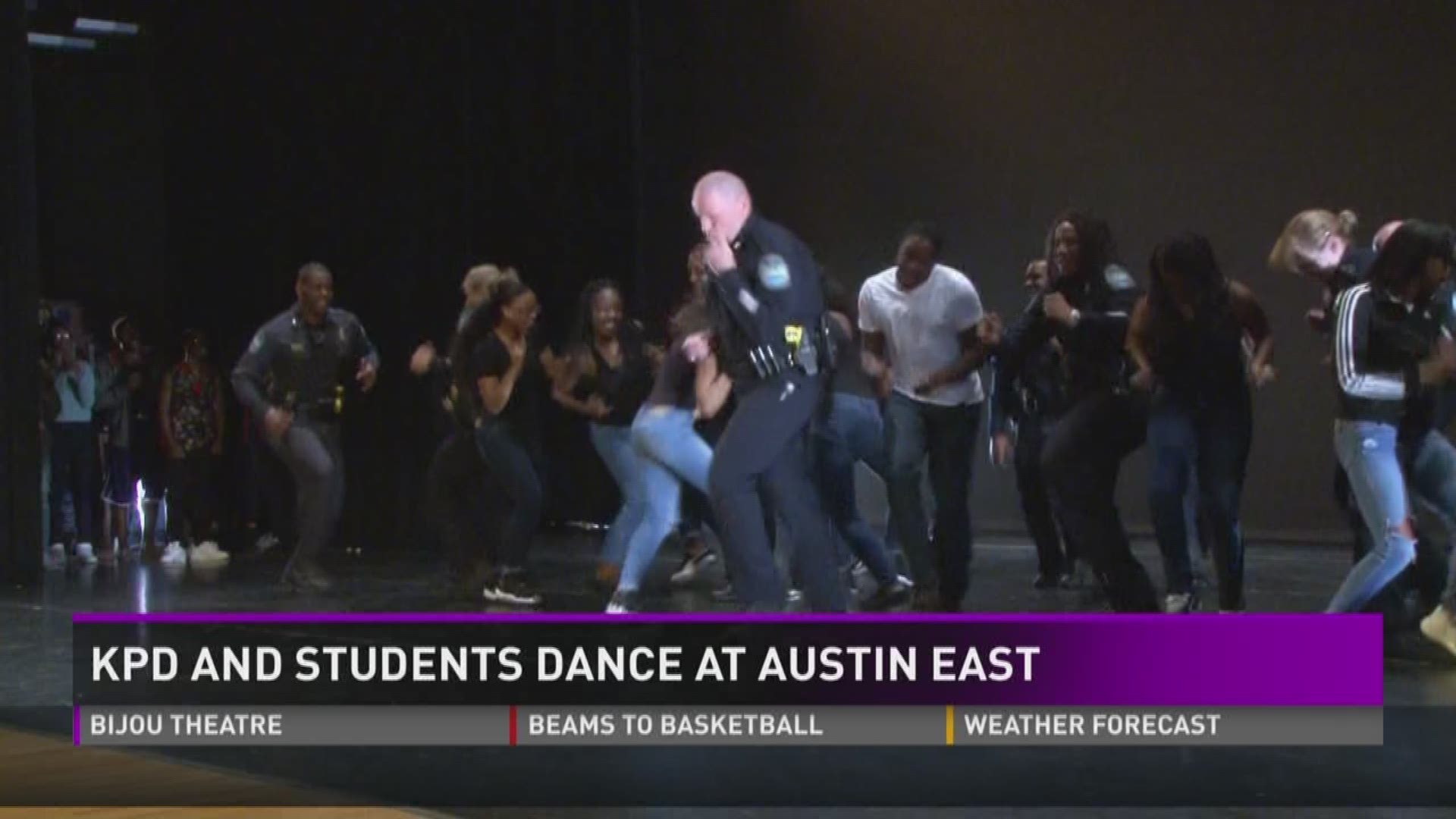 March 8, 2017: Students at Austin-East High School and Knoxville Police officers took the stage to celebrate Black History Month.