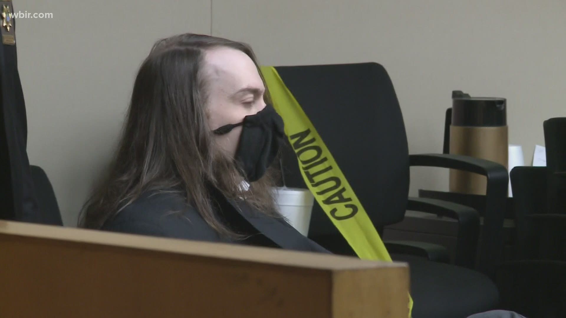 Joel Guy Jr. is accused of killing his parents and then dismembering their bodies at their West Knox County home in 2016.