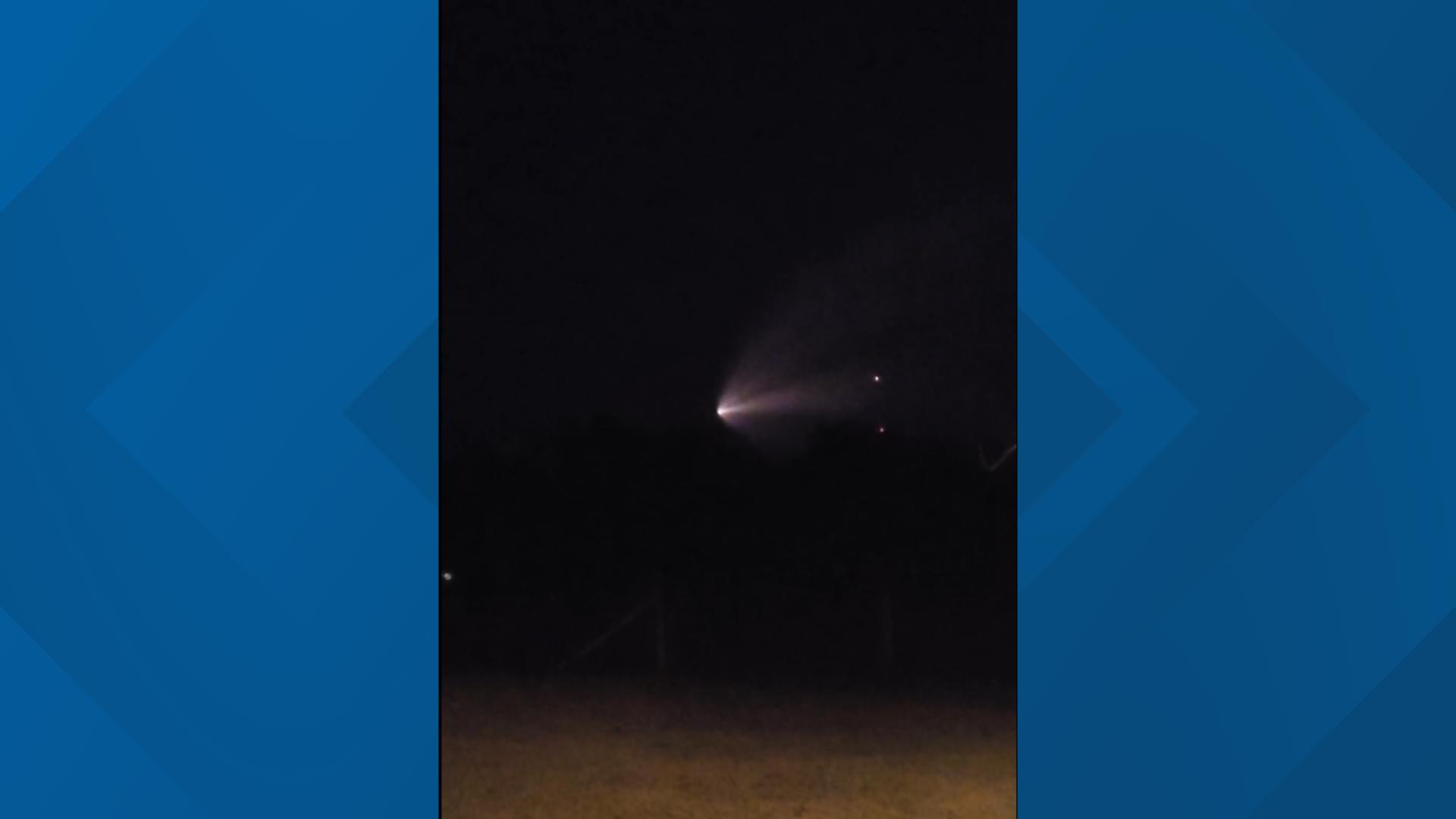 SpaceX launch seen from East TN.