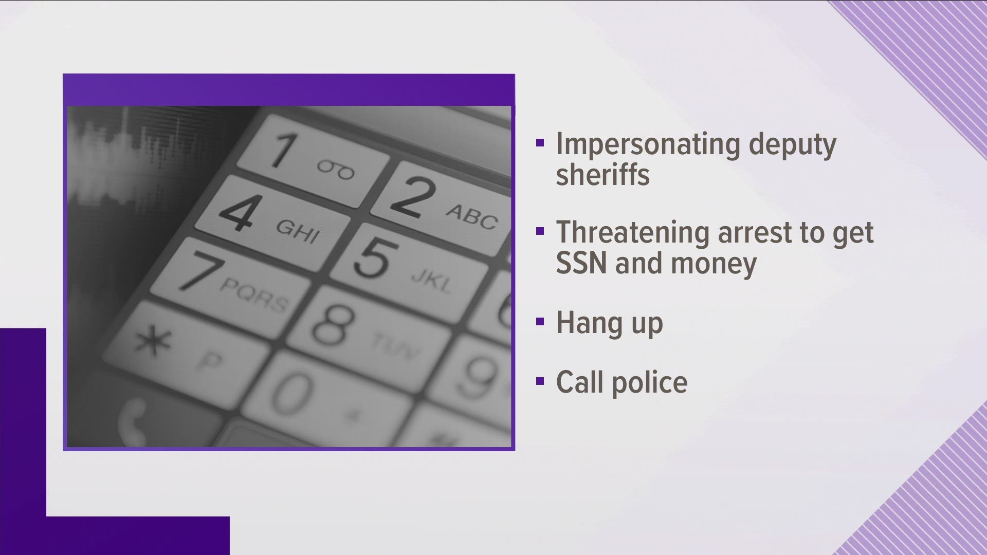 The Hawkins County Sheriff's Office is warning people of a recent scam where thieves pretend to be deputies.