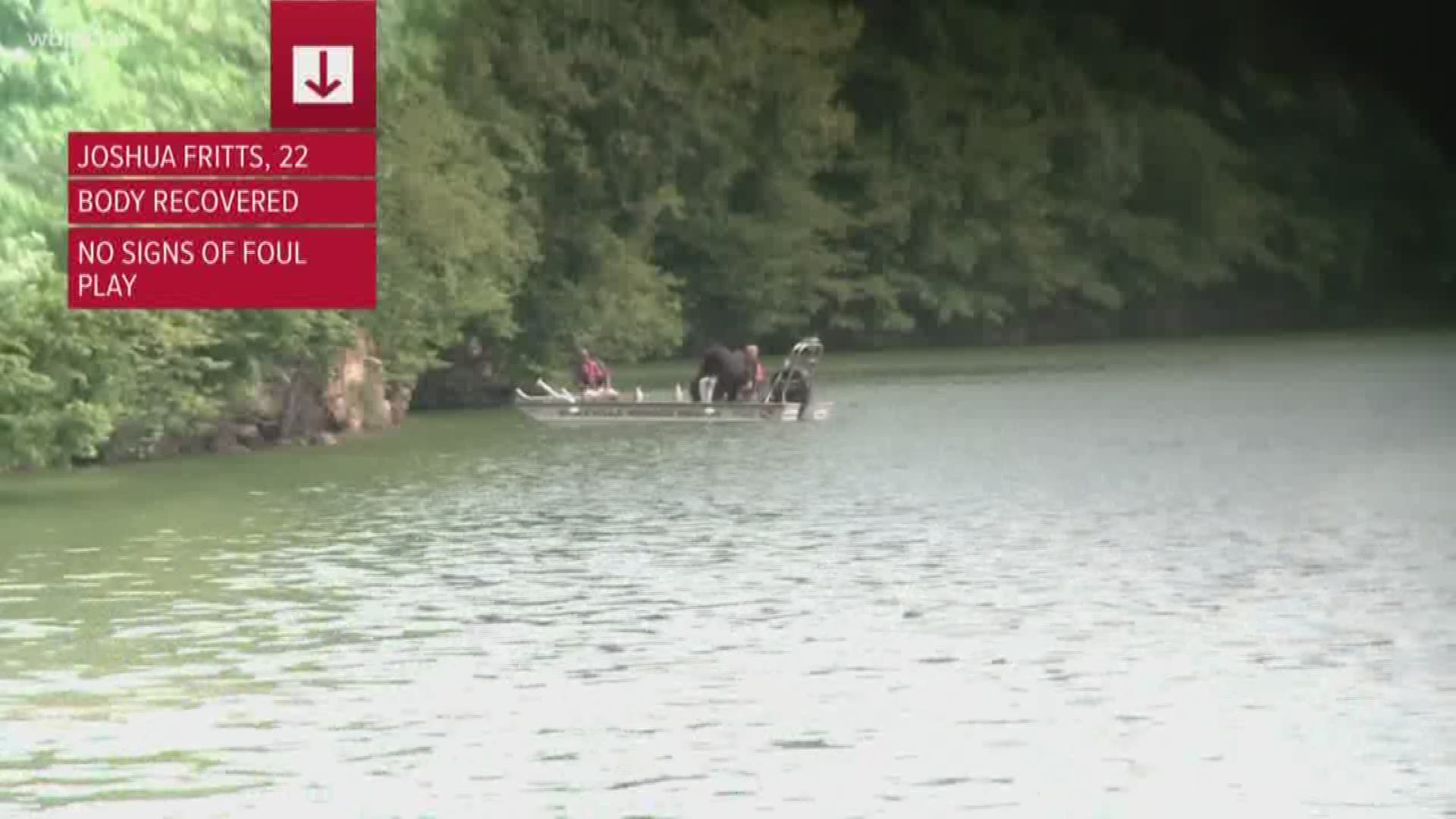 The Knox County Sheriff's Office is identifying the man who was found dead in the water at Melton Hill Park. Witnesses say 22-year-old Joshua Fritts of Loudon jumped off a cliff into the water, but did not resurface.