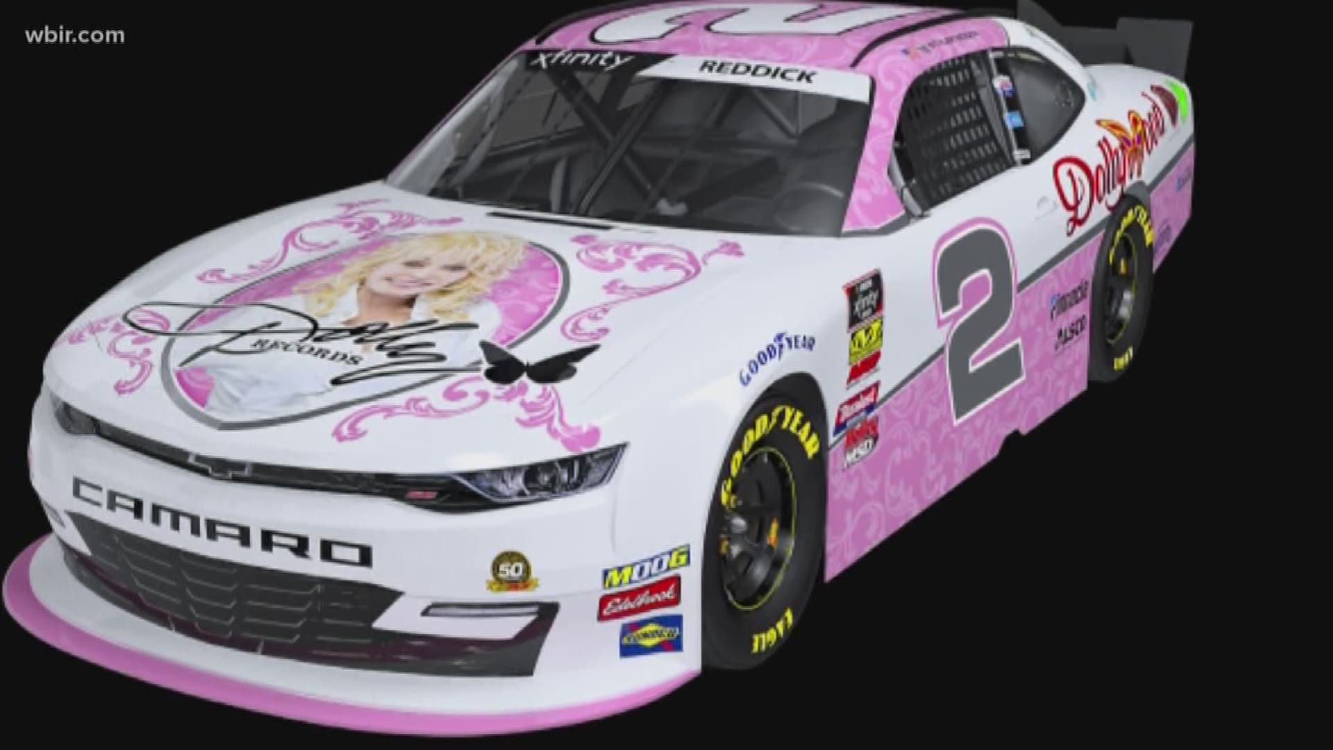 Dolly Parton's photo will be prominently displayed on the hood of NASCAR Xfinity Series driver Tyler Reddick's racecar, and he's hoping she'll bring him some good luck.