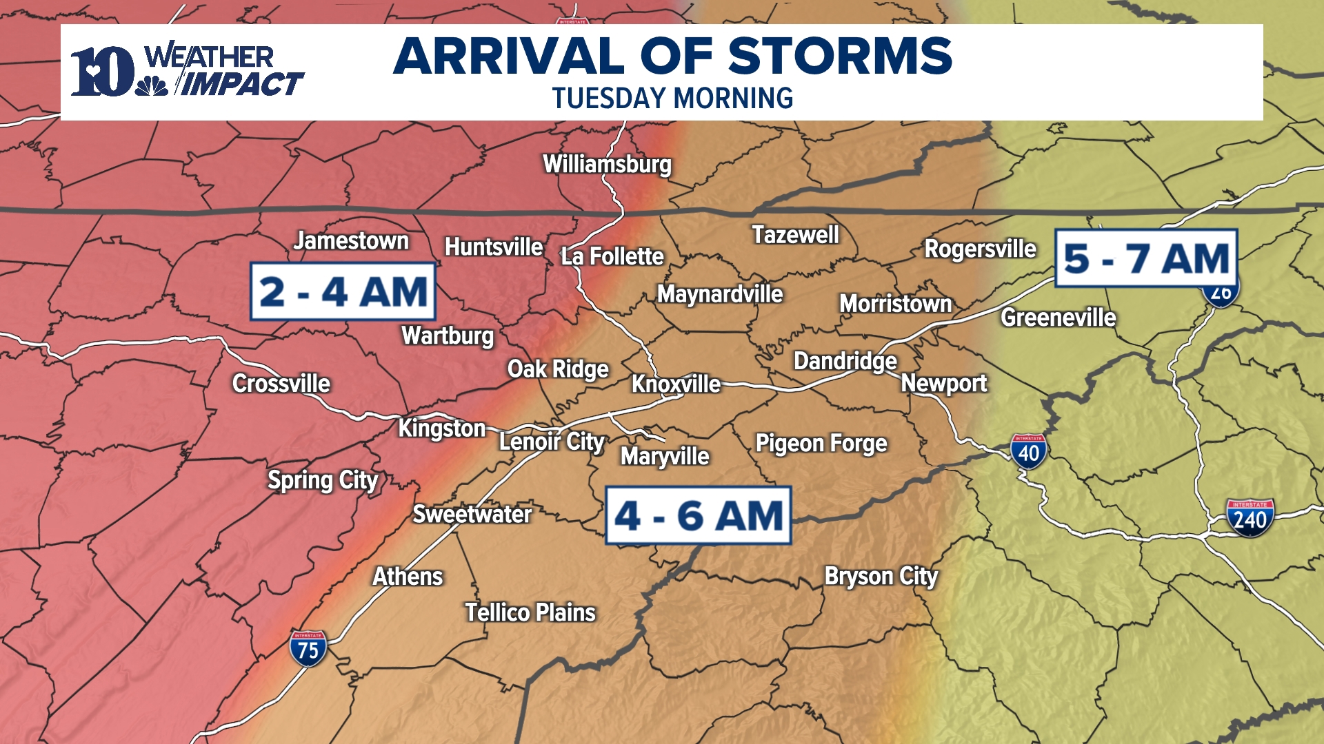 Weather Impact Alert: Heavy rain and gusty winds this morning, and ...